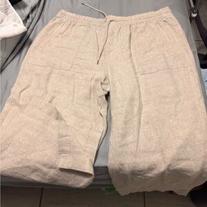 Athleta Beige Linen Pant